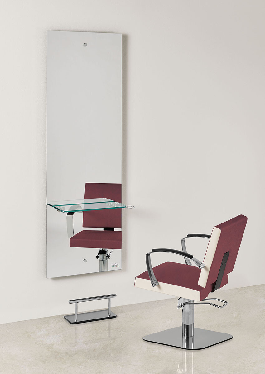 Hairdressing mirror: Motivo - In photo: LR/M060-A - Luca Rossini Hairdressing mirror: Motivo - In photo: LR/M060-A - Luca Rossini