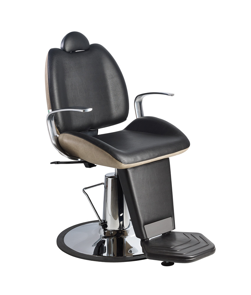 Barber chair: Figaro - In photo: LR/BC650 - Colour A: VIntage Ash G4 / B: Vintage Black G1 - Luca Rossini