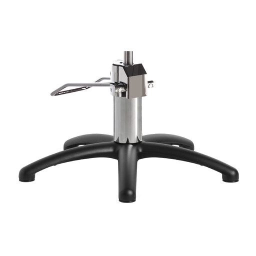 Five-star black base and chromed pump: black star base, chrome column and pump with brake - Salon Ambience Five-star black base and chromed pump: black star base, chrome column and pump with brake - Salon Ambience
