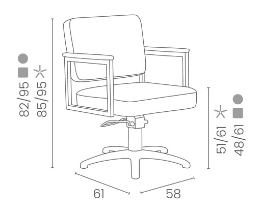 Poltrona per parrucchiere: Andrea - Luca Rossini D_Andrea