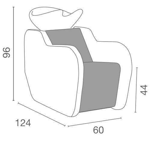 Shampoo unit for hairdressers: Gilda - Luca Rossini l1.jpg