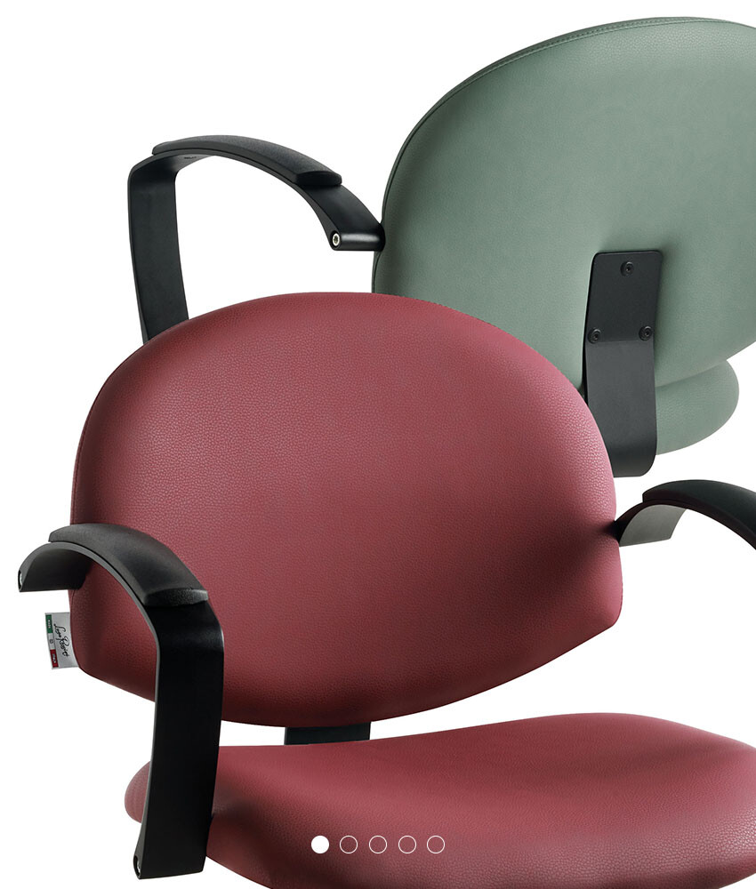 Hairdressing chair: Tina - In photo: Mulberry N4 and Sage Green N6 - Luca Rossini