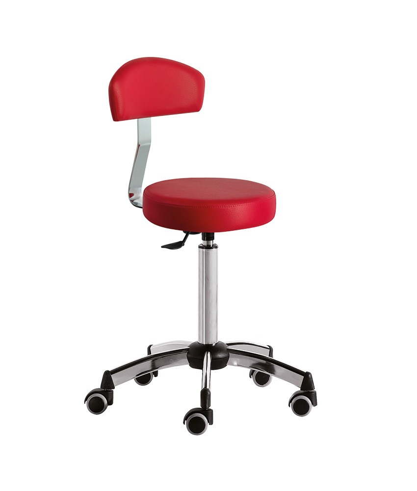 Stool for hairdressers: Otello+ - In photo: LR/S015 - Colore: Cherry E8 - Luca Rossini