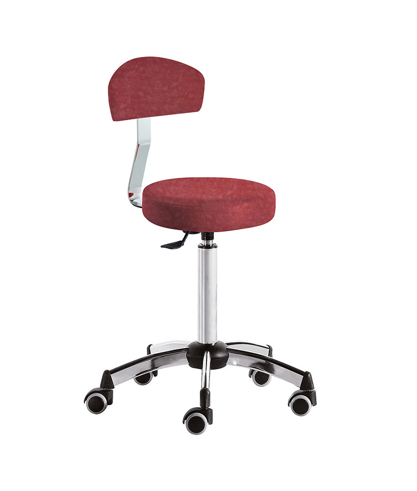 Stool for hairdressers: Otello+ - In photo: LR/S015 - Colore: Cherry E8 - Luca Rossini Stool for hairdressers: Otello+ - In photo: LR/S015 - Colore: Cherry E8 - Luca Rossini