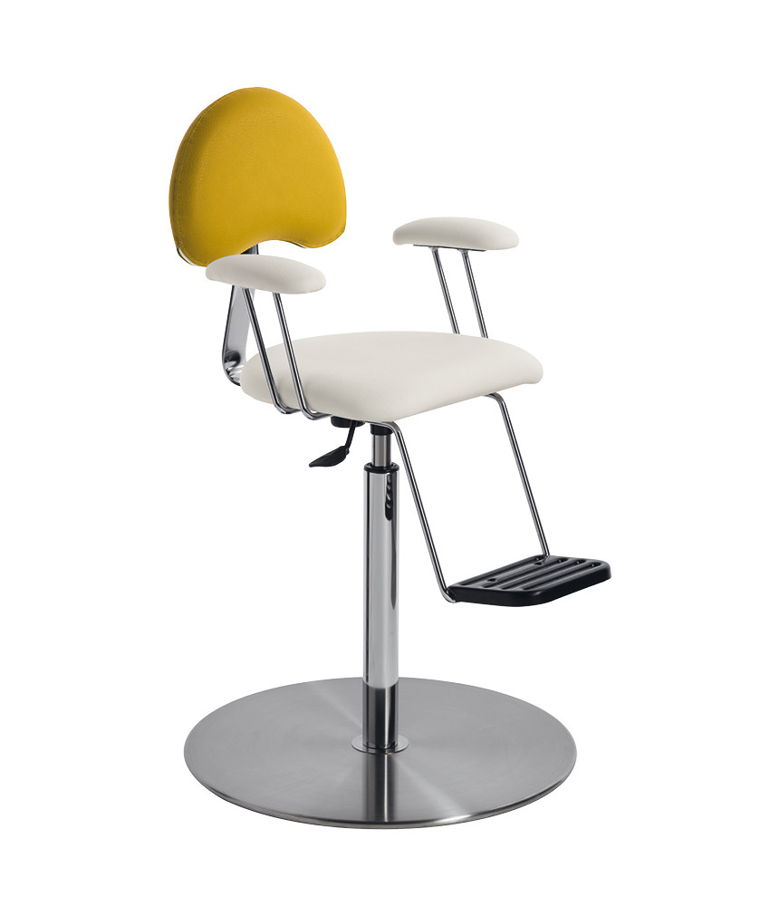 Stool for hairdressers: Piccolo - In photo: LR/S030 - Colore A: Milk 61 / B: Honey L1 - Luca Rossini