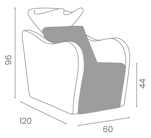 Shampoo unit for hairdressers: Amalfi - Luca Rossini D_Amalfi