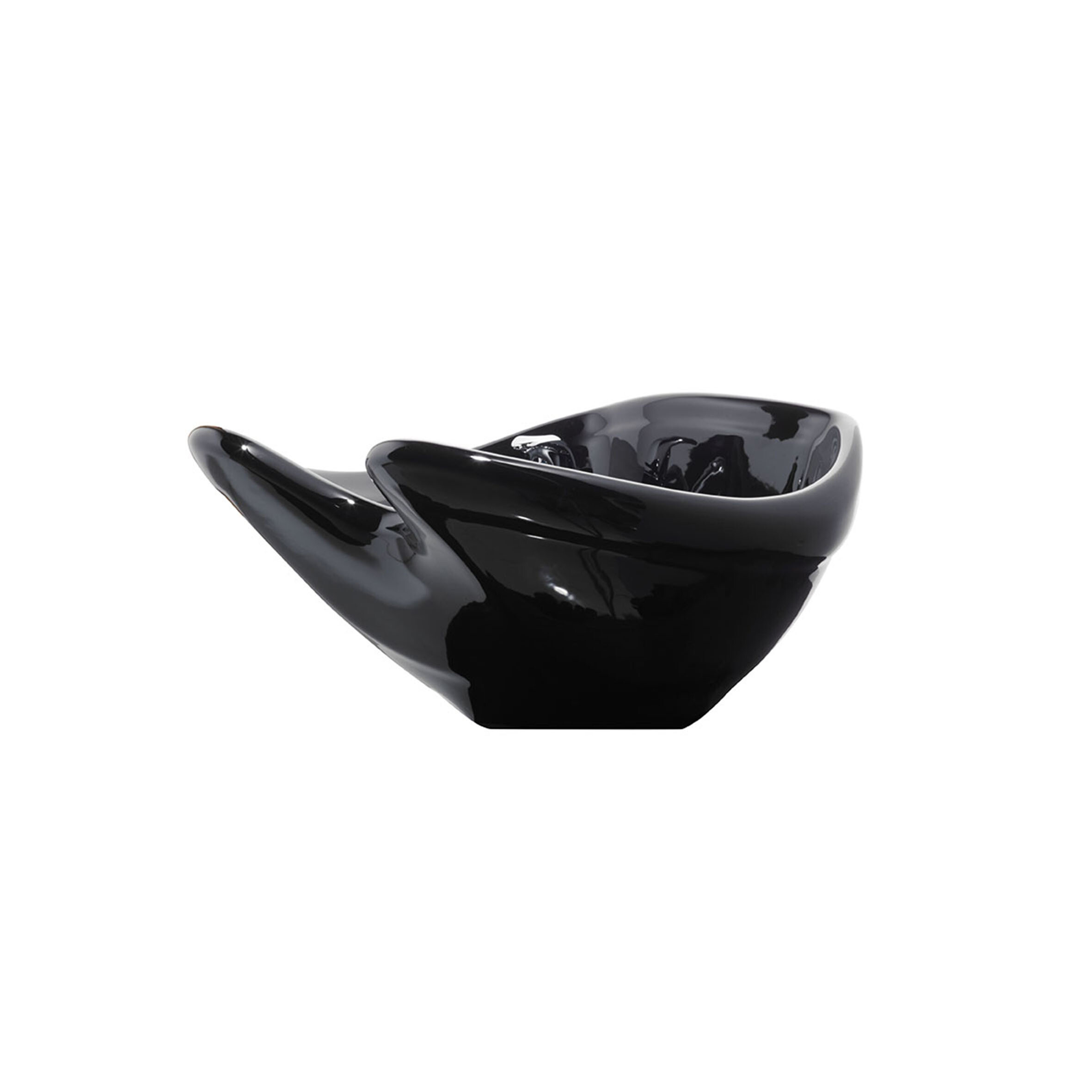 Black ceramic basin for shampoo units: Black ceramic basin - Luca Rossini